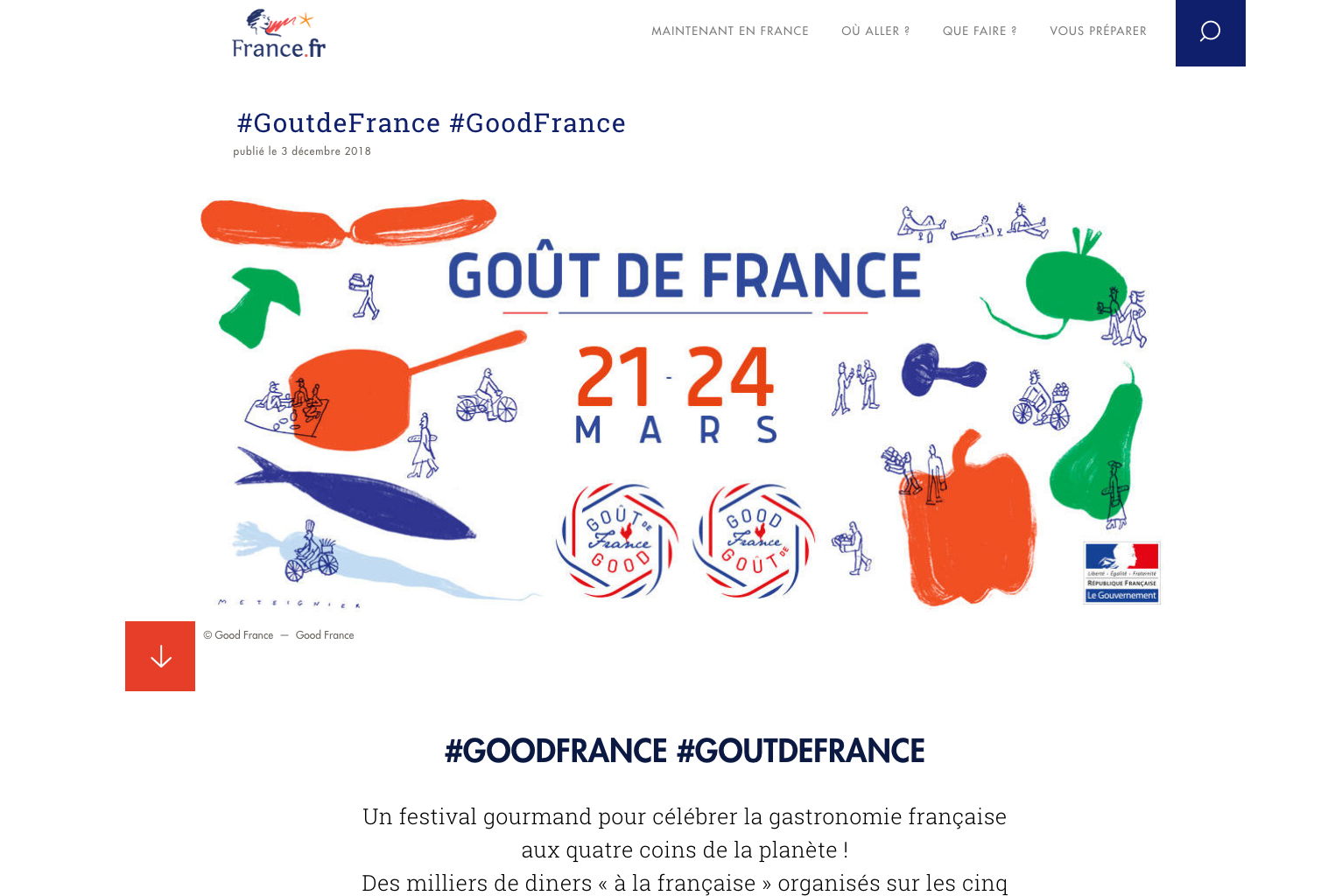 Goût de France : La Gastronomie en fête le 21 mars 2019 !