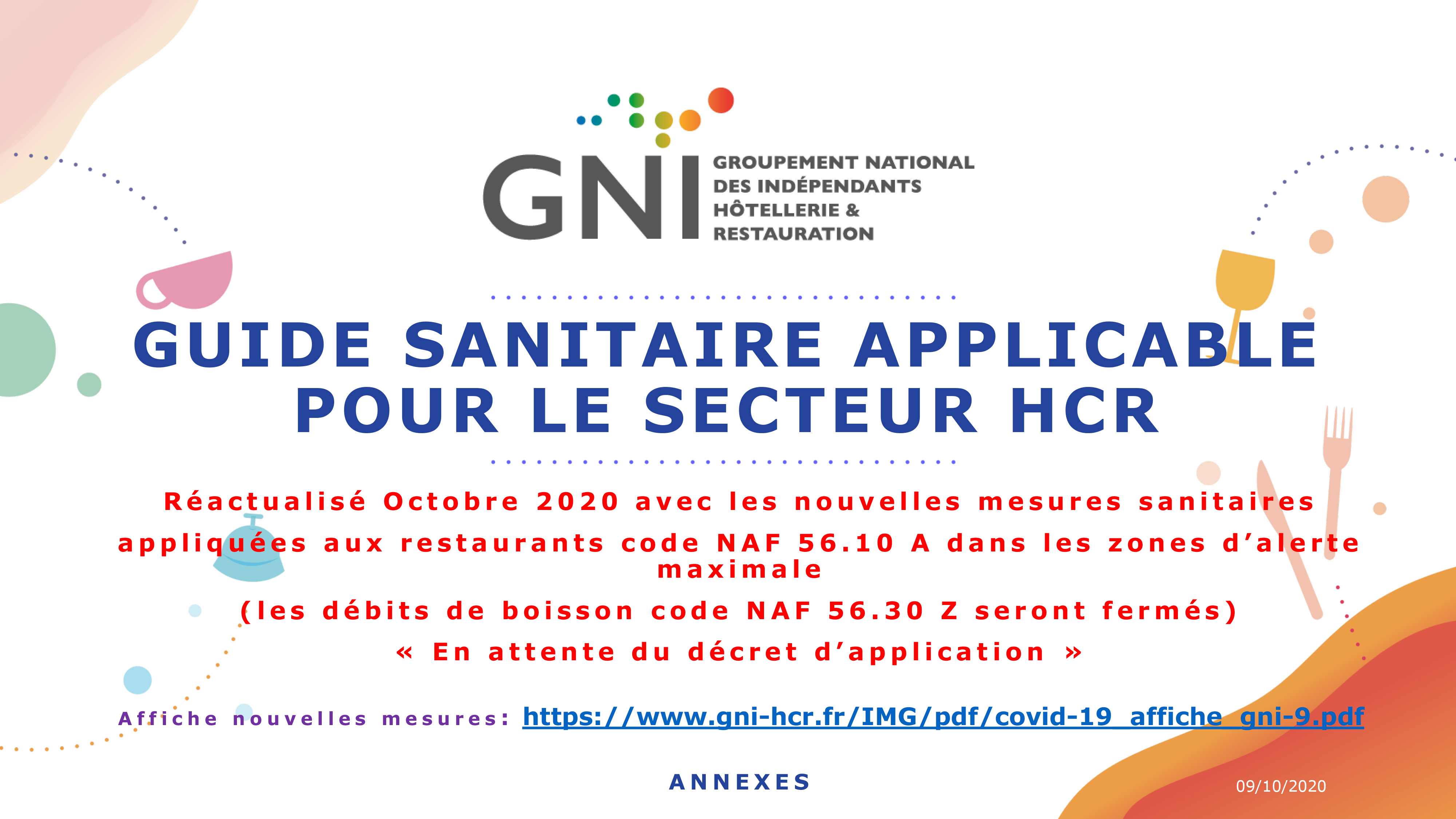 Protocole Sanitaire HCR - Octobre 2020