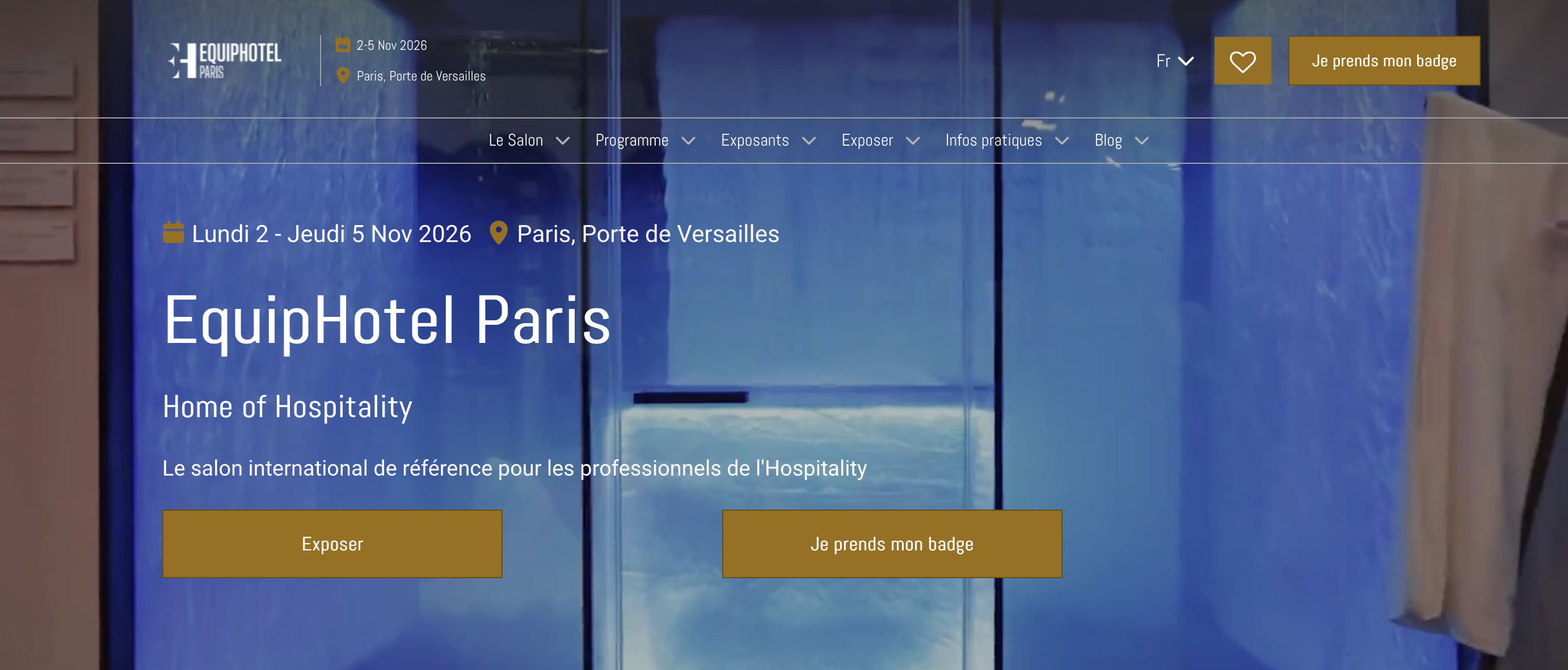 EQUIPHOTEL - 2-5 nov.2026 - Paris Porte de Versailles  